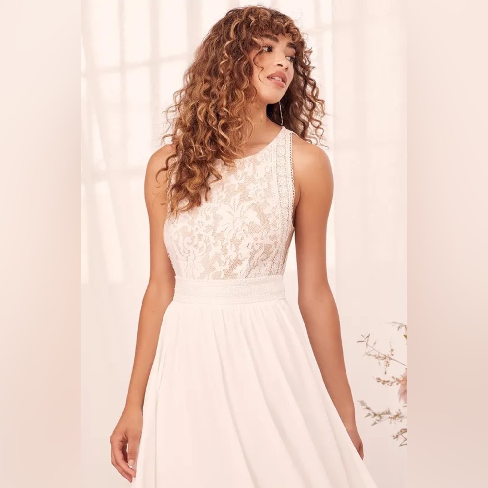 Lulu’s Forever and Always White Lace Maxi Dress - Picture 9 of 17